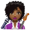 Woman Singer: Medium-Dark Skin Tone Emoji 👩🏾‍🎤 image - WhatsApp style