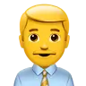 Man Office Worker Emoji 👨‍💼 image - Apple style