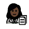 Woman Office Worker: Dark Skin Tone Emoji 👩🏿‍💼 image - OpenMoji style