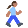 Woman Walking: Medium Skin Tone Emoji 🚶🏽‍♀️ image - Tossface style