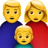 Family: Man, Woman, Boy Emoji 👨‍👩‍👦 image - Apple style