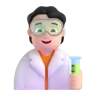 Scientist: Light Skin Tone Emoji 🧑🏻‍🔬 image - Microsoft 3D Fluent style
