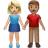 Woman And Man Holding Hands: Medium-Light Skin Tone, Medium Skin Tone