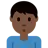 Man Pouting: Dark Skin Tone