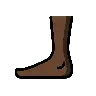 Foot: Dark Skin Tone Emoji 🦶🏿 image - OpenMoji style