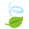 Leaf Fluttering In Wind Emoji 🍃 image - Google Noto Color style