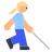 Woman With White Cane: Medium-Light Skin Tone