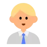 Man Office Worker: Medium-Light Skin Tone Emoji 👨🏼‍💼 image - Tossface style