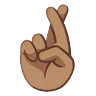Crossed Fingers: Medium Skin Tone Emoji 🤞🏽 image - Google Noto Color Animated style