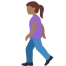 Woman Walking: Medium-Dark Skin Tone Emoji 🚶🏾‍♀️ image - Twitter / X (Twemoji) style