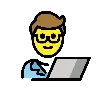 Man Technologist Emoji 👨‍💻 image - OpenMoji style