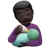 Man Feeding Baby: Dark Skin Tone