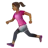 Woman Running: Medium-Dark Skin Tone