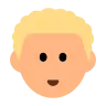Person: Medium-Light Skin Tone, Curly Hair Emoji 🧑🏼‍🦱 image - Tossface style