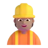 Construction Worker: Medium Skin Tone Emoji 👷🏽 image - Microsoft 3D Fluent style