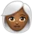 Woman: Medium-Dark Skin Tone, White Hair