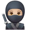 Ninja: Medium-Light Skin Tone Emoji 🥷🏼 image - Samsung style