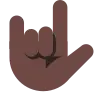 Love-You Gesture: Dark Skin Tone Emoji 🤟🏿 image - Tossface style
