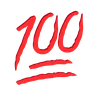 Yüz Puan Simgesi Emoji 💯 image - Telegram style