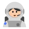 Woman Astronaut: Light Skin Tone Emoji 👩🏻‍🚀 image - Tossface style