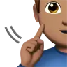 Deaf Man: Medium Skin Tone Emoji 🧏🏽‍♂️ image - Apple style