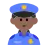 Woman Police Officer: Medium-Dark Skin Tone