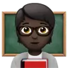 Teacher: Dark Skin Tone Emoji 🧑🏿‍🏫 image - Apple style