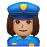 Woman Police Officer: Medium Skin Tone Emoji 👮🏽‍♀️ image - Samsung style