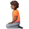 Person Kneeling: Medium-Dark Skin Tone Emoji 🧎🏾 image - Samsung style