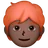 Person: Dark Skin Tone, Red Hair