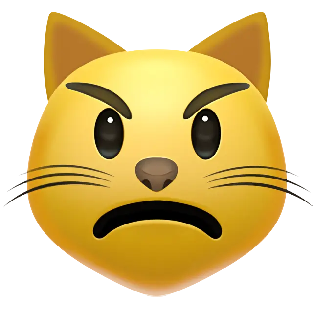 Schmollendes Katzengesicht