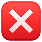 Cross Mark Button Emoji ❎ image - Facebook Meta style