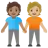 People Holding Hands: Medium-Light Skin Tone, Medium Skin Tone