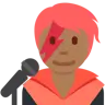 Singer: Medium-Dark Skin Tone Emoji 🧑🏾‍🎤 image - Twitter / X (Twemoji) style