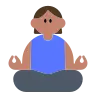 Woman In Lotus Position: Medium Skin Tone Emoji 🧘🏽‍♀️ image - Tossface style