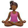 Woman In Lotus Position: Medium-Dark Skin Tone Emoji 🧘🏾‍♀️ image - Apple style