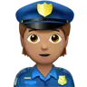 Police Officer: Medium Skin Tone Emoji 👮🏽 image - Apple style