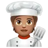 Cook: Medium Skin Tone Emoji 🧑🏽‍🍳 image - WhatsApp style
