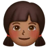 Girl: Medium-Dark Skin Tone Emoji 👧🏾 image - Samsung style
