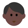 Man: Dark Skin Tone Emoji 👨🏿 image - Tossface style