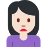 Woman Frowning: Light Skin Tone Emoji 🙍🏻‍♀️ image - Twitter / X (Twemoji) style