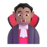 Vampire: Medium Skin Tone Emoji 🧛🏽 image - Microsoft 3D Fluent style