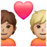 Couple With Heart: Person, Person, Medium Skin Tone, Medium-Light Skin Tone Emoji 🧑🏽‍❤️‍🧑🏼 image - Samsung style