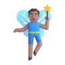 Man Fairy: Medium Skin Tone Emoji 🧚🏽‍♂️ image - Microsoft 3D Fluent style
