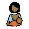 Breast-Feeding: Medium-Dark Skin Tone Emoji 🤱🏾 image - OpenMoji style