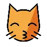 Emoji Baciare la faccia di gatto con gli occhi chiusi 😽 image - OpenMoji style