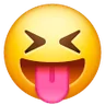 ใบหน้าด้วยลิ้น Stuck-Out และดวงตาที่ปิดสนิท Emoji 😝 image - Samsung style