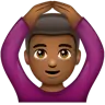 Man Gesturing Ok: Medium-Dark Skin Tone Emoji 🙆🏾‍♂️ image - WhatsApp style