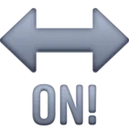 왼쪽 오른쪽 화살표가있는 느낌표가 켜짐