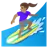 Woman Surfing: Medium Skin Tone